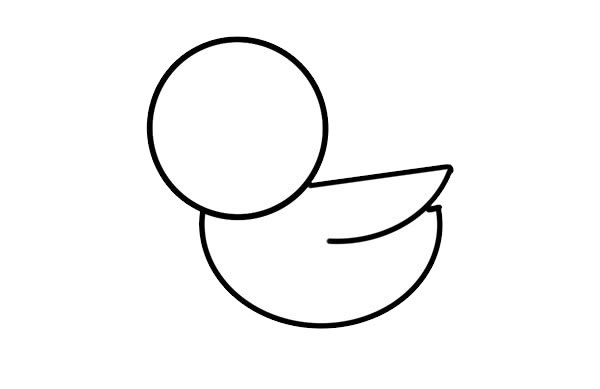 彩色的小鸭子简单画法