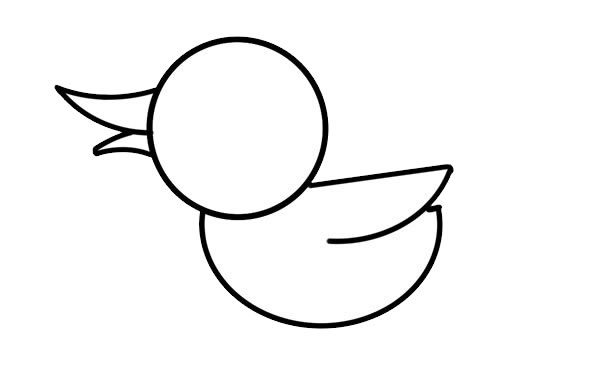 彩色的小鸭子简单画法