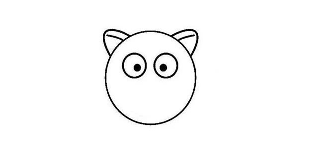 儿童学画小红猪简笔画步骤