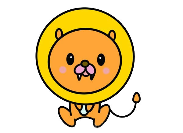 简单的卡通狮子儿童画 简单的卡通狮子儿童画