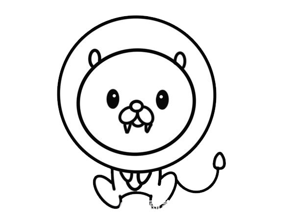 简单的卡通狮子儿童画 简单的卡通狮子儿童画