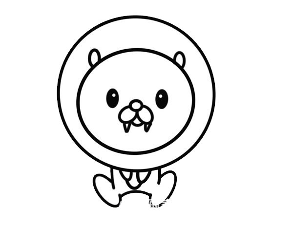 简单的卡通狮子儿童画 简单的卡通狮子儿童画