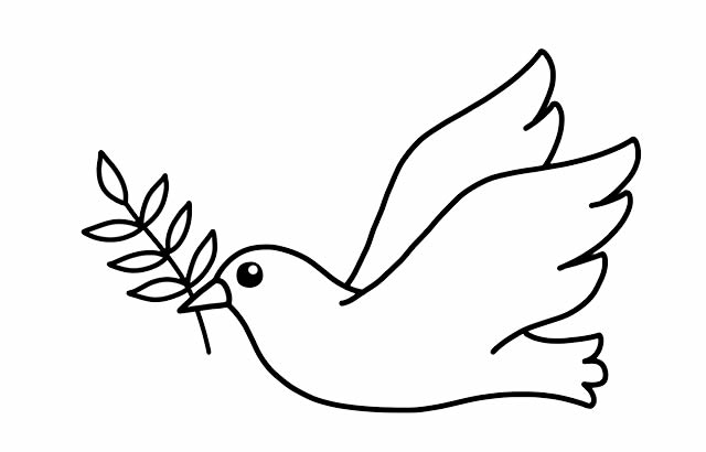 衔着树枝的鸽子简笔画步骤 衔着树枝的鸽子简笔画步骤