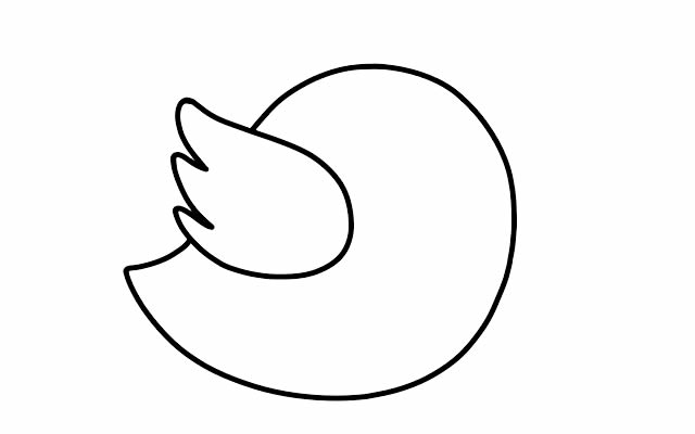 拿着小花的彩色小鸟简笔画 拿着小花的彩色小鸟简笔画