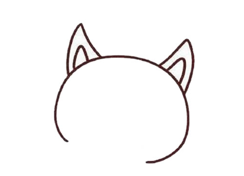 彩色可爱狐狸简笔画教程