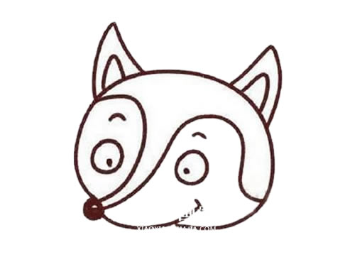 彩色可爱狐狸简笔画教程