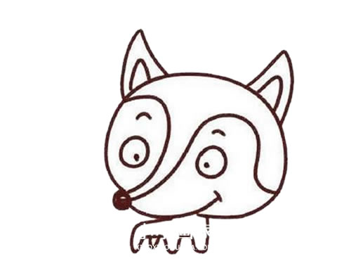 彩色可爱狐狸简笔画教程