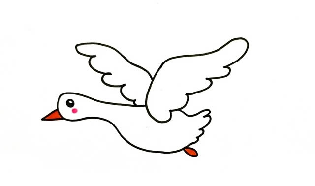 漂亮的大雁简笔画教程