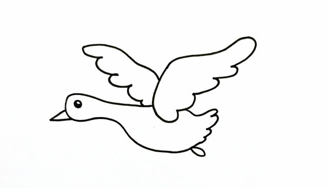 漂亮的大雁简笔画教程