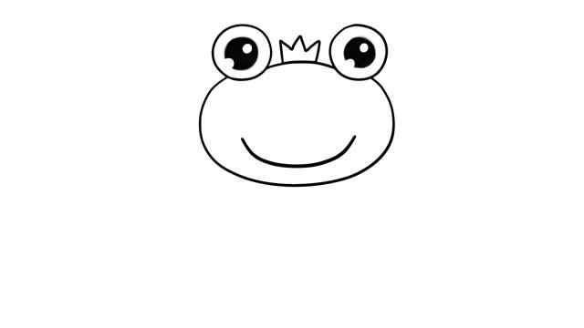 卡通的青蛙王子简笔画