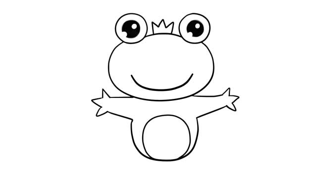 卡通的青蛙王子简笔画