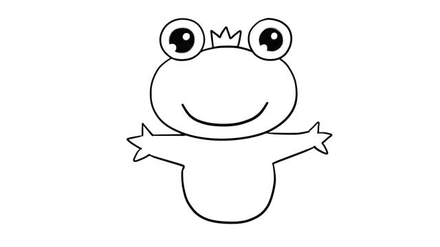 卡通的青蛙王子简笔画
