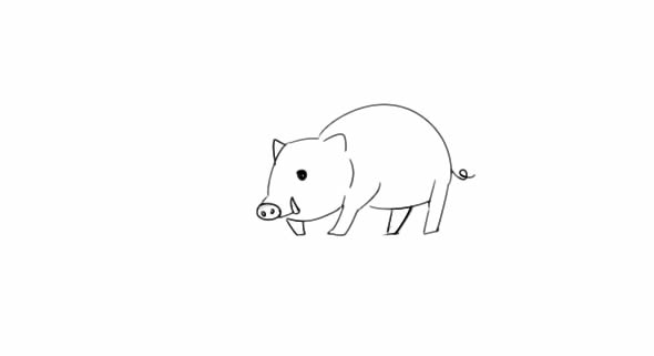 带刺的豪猪怎么画