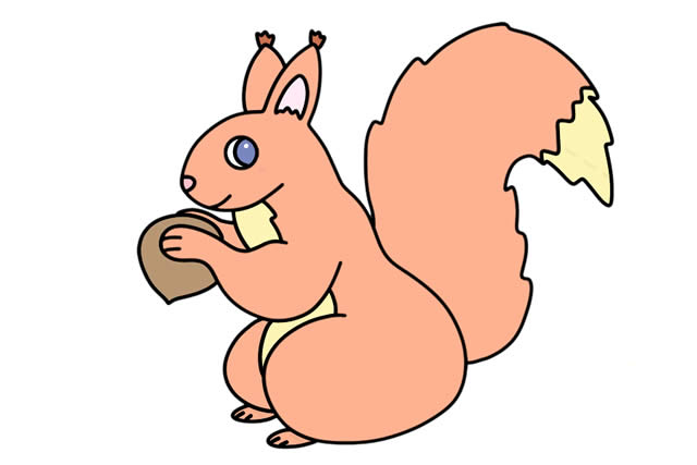 爱吃栗子的松鼠简笔画教程