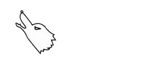 仰天长啸的狼简笔画步骤 仰天长啸的狼简笔画步骤