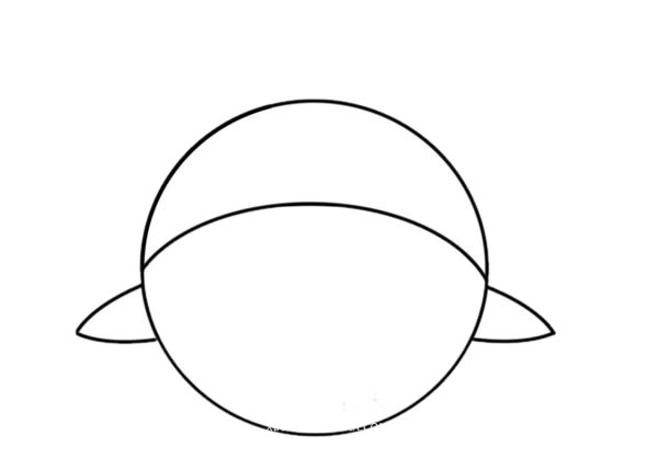 卡通鲸鱼简笔画画法步骤