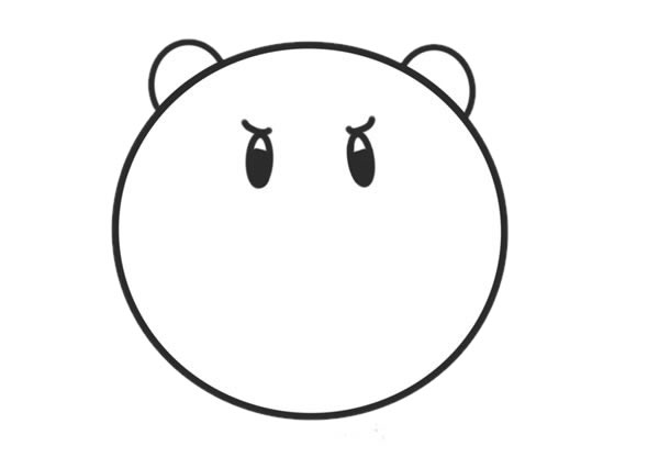 带王字的老虎头简笔画 带王字的老虎头简笔画