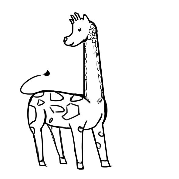 简单的长颈鹿怎么画 简单的长颈鹿怎么画