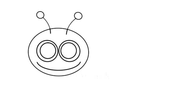 可爱的卡通蜗牛简笔画步骤