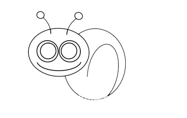 可爱的卡通蜗牛简笔画步骤