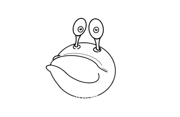 卡通螃蟹简笔画画法