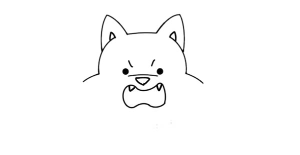 可爱的卡通大灰狼简笔画画法