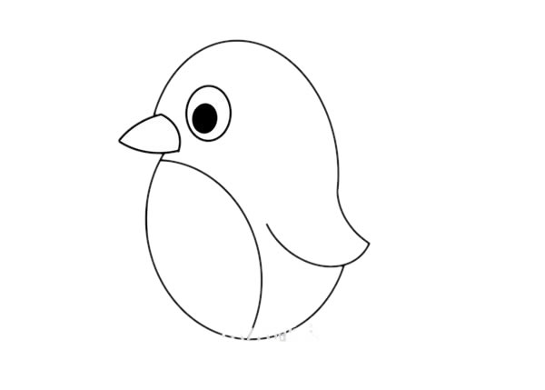 卡通企鹅简笔画的画法