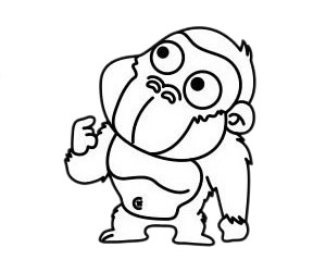 一步步教你画大猩猩 一步步教你画大猩猩