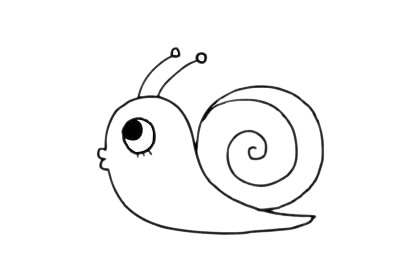 可爱的小蜗牛简笔画