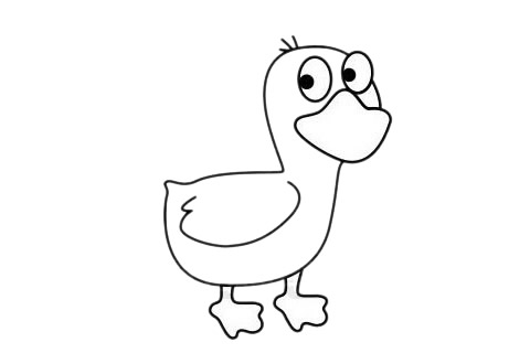 呆萌的小鸭子简笔画