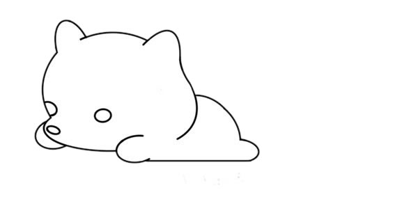 可爱的白狐简笔画步骤 可爱的白狐简笔画步骤