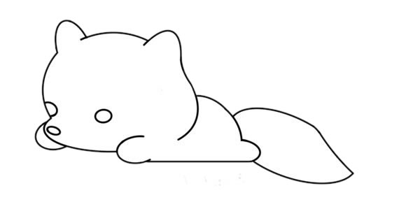 可爱的白狐简笔画步骤 可爱的白狐简笔画步骤