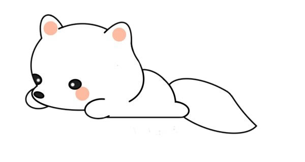 可爱的白狐简笔画步骤 可爱的白狐简笔画步骤