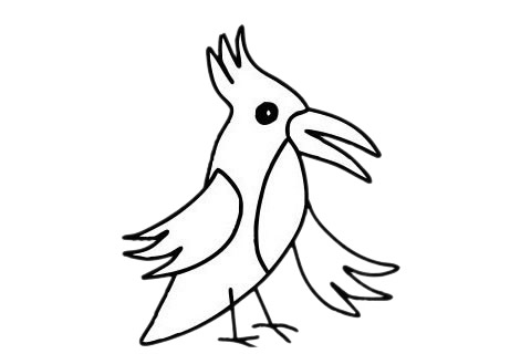 啄木鸟简单画法