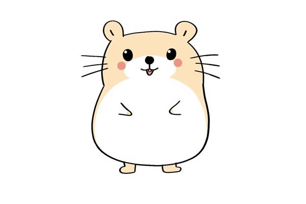 可爱的卡通仓鼠简笔画 可爱的卡通仓鼠简笔画