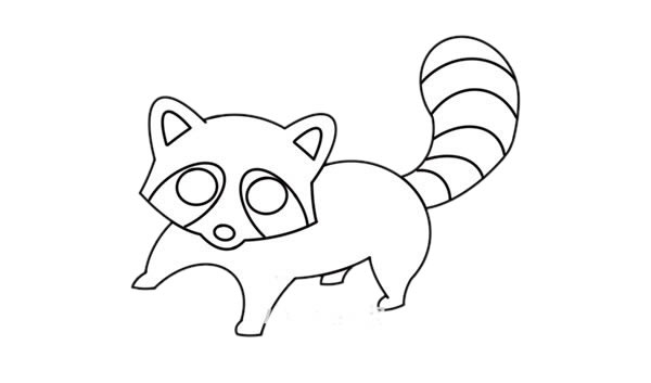 浣熊怎么画简单又漂亮