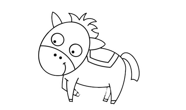 可爱卡通小马简笔画步骤 可爱卡通小马简笔画步骤