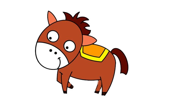 可爱卡通小马简笔画步骤 可爱卡通小马简笔画步骤