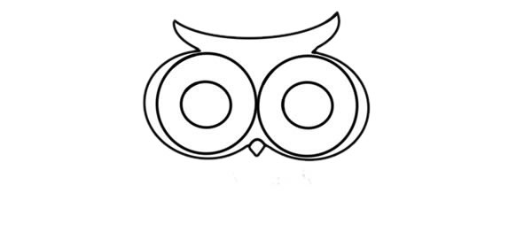 可爱呆萌猫头鹰简笔画步