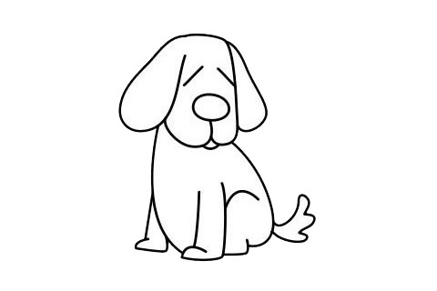 一看就会的小狗简笔画