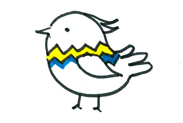 一步一步教你画简单漂亮的小鸟 一步一步教你画简单漂亮的小鸟