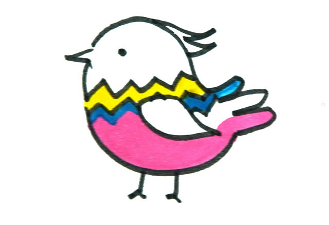 一步一步教你画简单漂亮的小鸟 一步一步教你画简单漂亮的小鸟