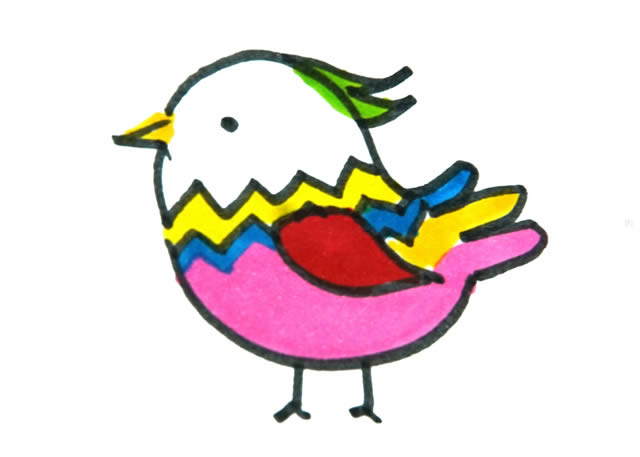 一步一步教你画简单漂亮的小鸟 一步一步教你画简单漂亮的小鸟