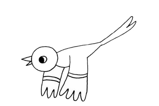 卡通的喜鹊简笔画