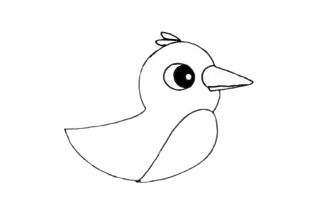 漂亮的小喜鹊简笔画步骤