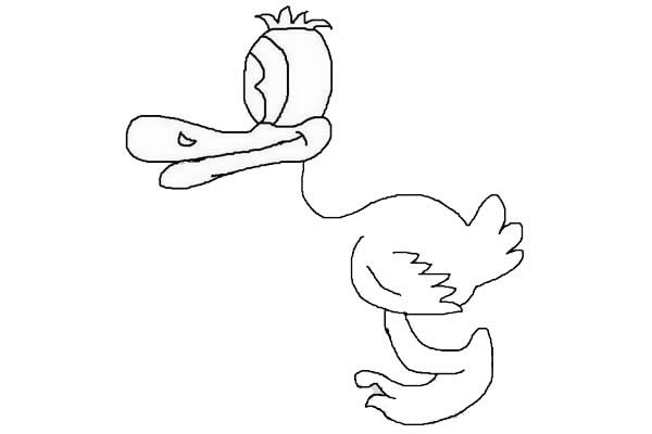 卡通鸭子简笔画 卡通鸭子简笔画