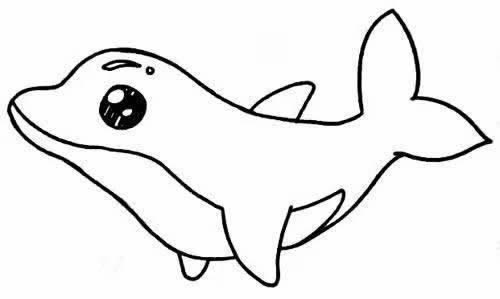 海豚的简单画法