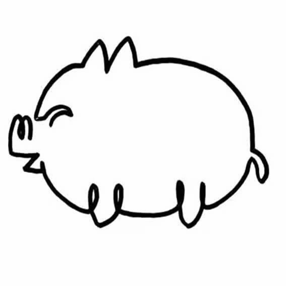教你一笔画出小猪