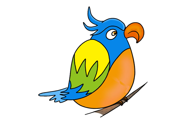 卡通的鹦鹉儿童简笔画(鹦鹉简笔画)