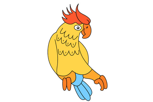 彩色的鹦鹉简笔画(彩色的鹦鹉简笔画图片大全)